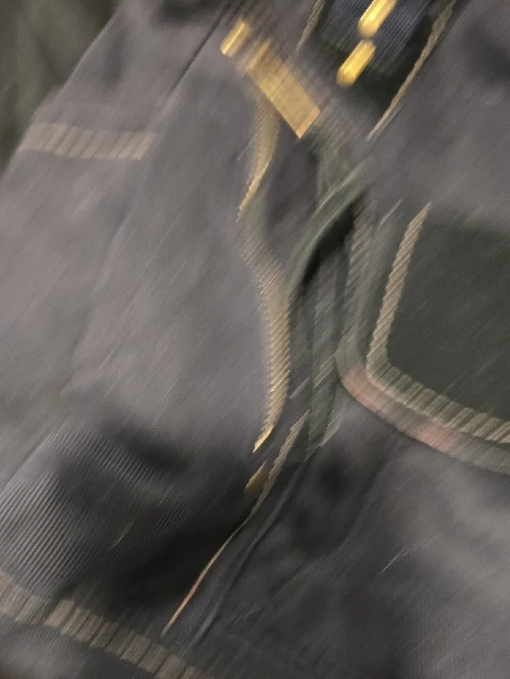 Fossil Black Canvas Hobo Bag with Gold Hardware